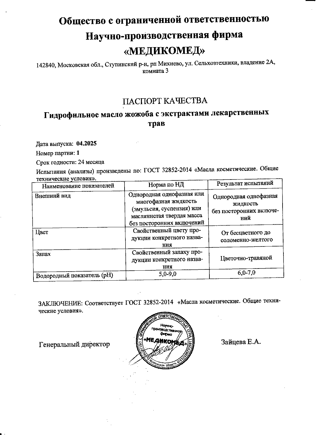 Паспорт №042025